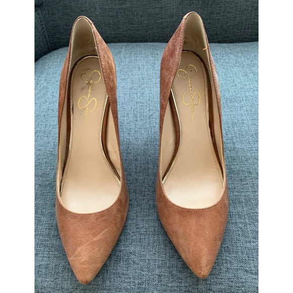 jessica simpson cognac heels